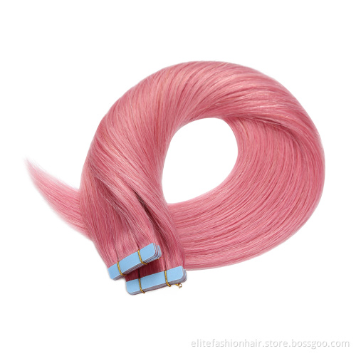 European Double Drawn Russian Human Hair Tape Hair Extension, High Quality Natural Remy Tape In Hair Extension